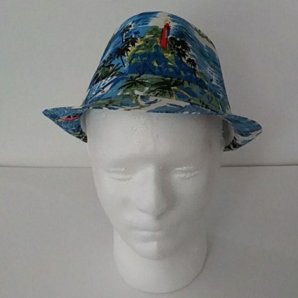 New Hawian Print Fedora - Picture 2 of 6